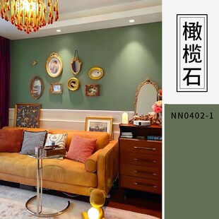 乳胶漆室内家用佛罗里达棕格林那达橄榄绿橄榄石卧室背景墙漆涂料