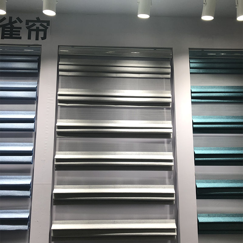 防水孔雀帘纯色遮光窗帘升降拉帘罗幔折叠调光半透阳台卫生间卷帘