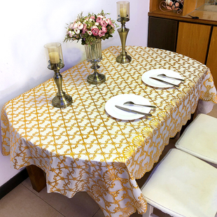 椭圆形桌布防水防油防烫伸缩折叠圆桌in长方形餐桌垫茶几台布