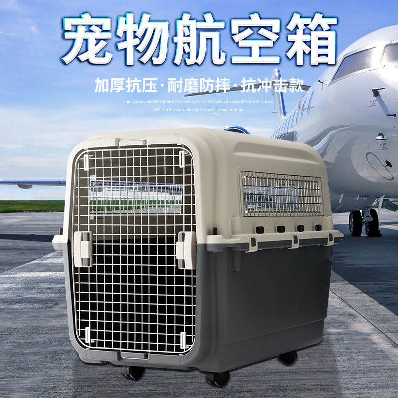 国航标准宠物航空箱IATA大容量猫飞机箱狗托运箱猫咪外出车载笼子
