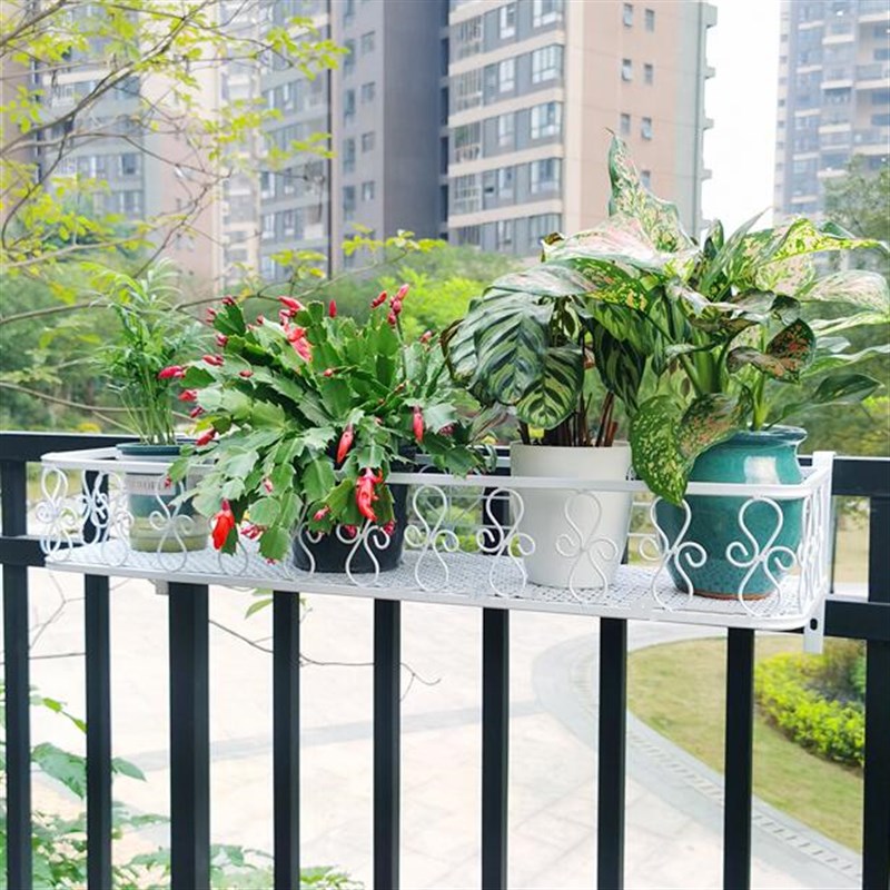 阳台花架栏杆悬挂花盆架挂式多肉置物架户外护栏窗台壁挂种菜花架