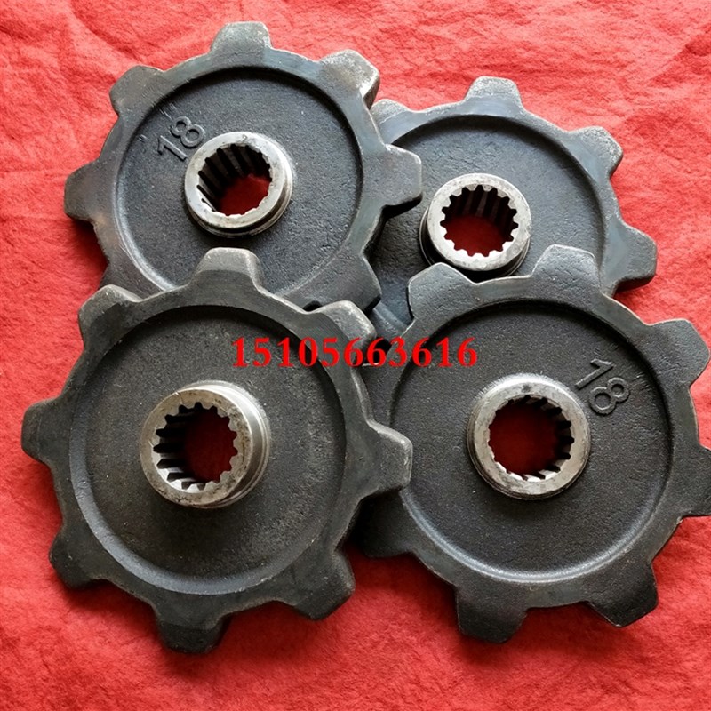 艾禾驱动轮新款15键8齿履带旋耕机收割机A8行走驱动耐磨8角轮