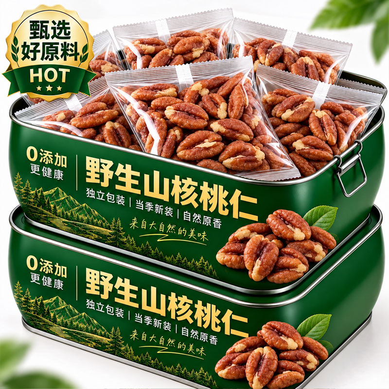 正宗野生山核桃仁烘烤手剥小核桃仁新货酥脆饱满小包装官方旗舰店