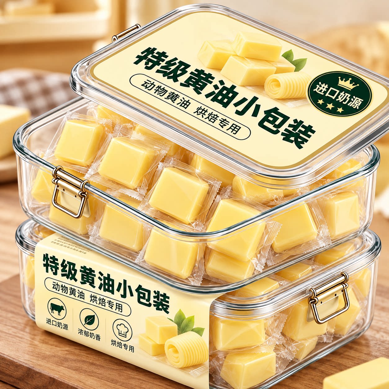 正宗特级淡味黄油儿童新西兰进口动物黄油块无盐煎牛排家商用新货