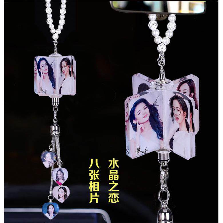 定做车载内饰品车内相片后照镜汽车挂件照片定制 悬挂式 高档diy