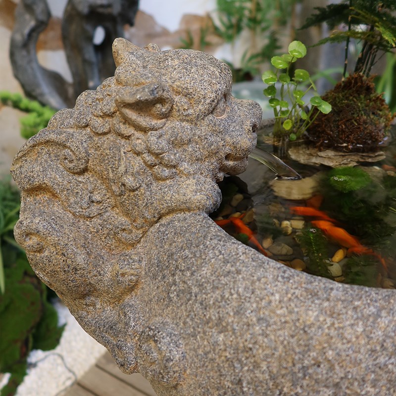 中式庭院招财流水摆件貔貅喷泉造景鱼池鱼缸循环水景观阳台装饰