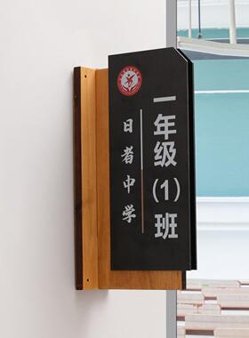 定制侧装实木学校班级科室木质门牌立式公司办公室木牌标牌财务室