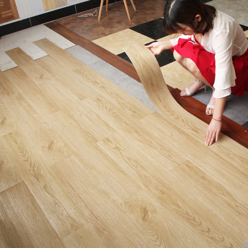 5pvc地板贴自粘地板革水泥地直接铺加厚耐磨防水石塑地板胶贴纸