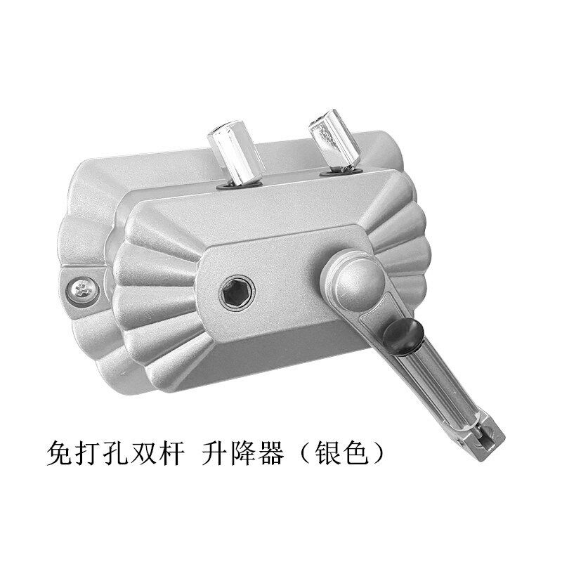 两孔三孔距通用免打孔调节晾衣架手摇器升降晒衣架摇手摇杆