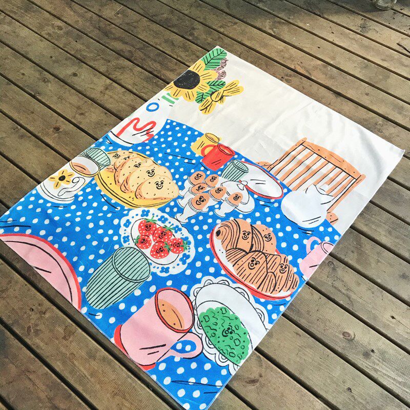 马吉吉 in春夏野餐氛围温馨露营装饰布艺挂画挂布背景布定制