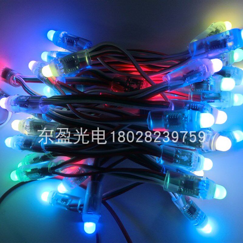 LEDmm智能灌胶断点续传炫全彩高亮广告招牌穿孔发光字外露灯串