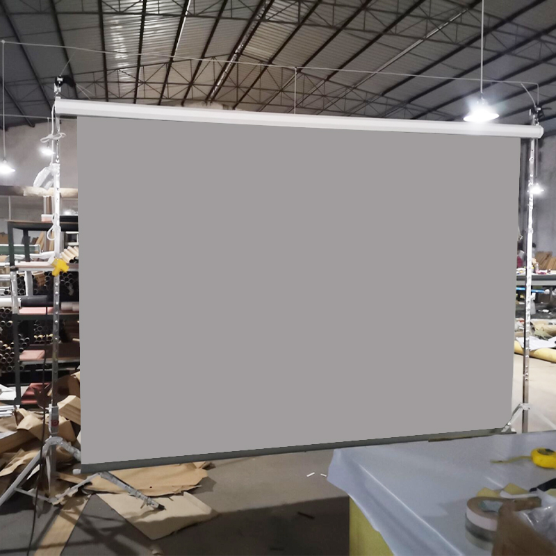 定制电动遥控背投幕布72寸84寸100寸200寸自动升降双面成像橱窗幕