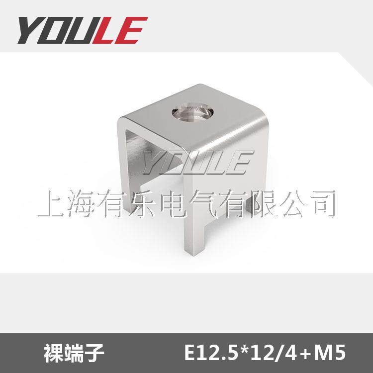 裸端子E12.5*12/4-M5 pc板/pcb压铆焊接接线端子大电流铜端子联捷