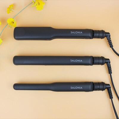 日本进口SALONIA直发棒卷发棒筒两用神器夹板负离子不伤发直板夹