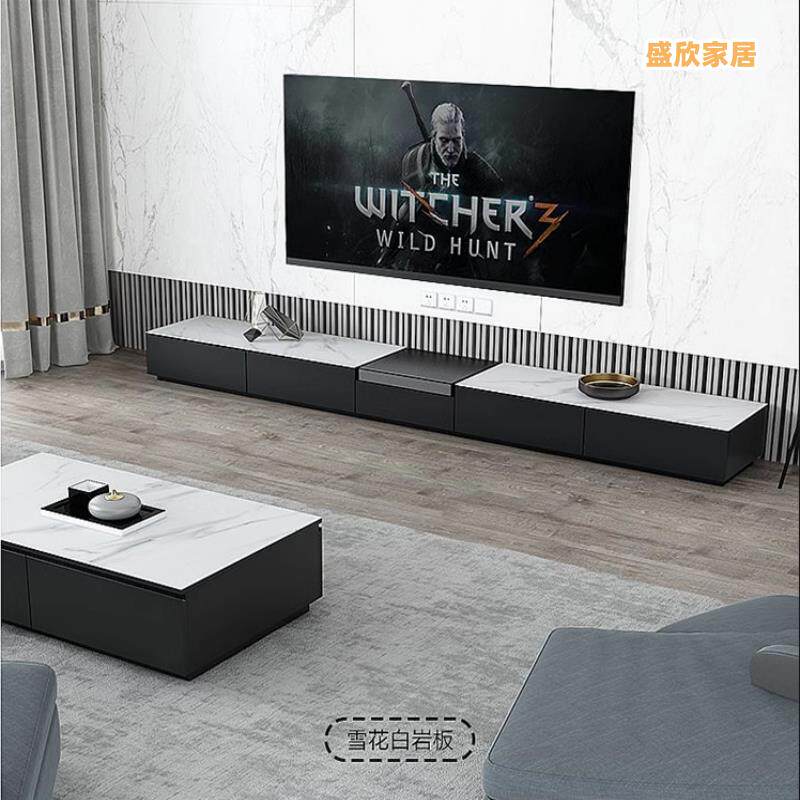 激光电视柜75-120寸实木岩板简约电动智能伸缩投影仪机柜自动专用