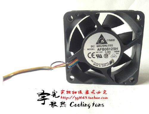 原装台达 AFB0612SH 12V 0.32A  6025 6CM 4线PWM温控散热风扇