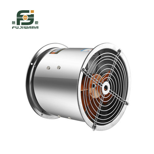 藤原3号大风量不锈钢轴流风机耐高温防油烟管道风机通风工业换气
