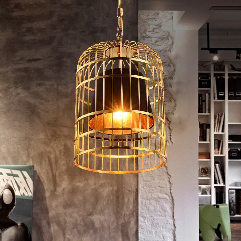 复古工业风吊灯餐厅酒吧台火锅店铺美式鸟笼装饰创意个性铁艺灯具