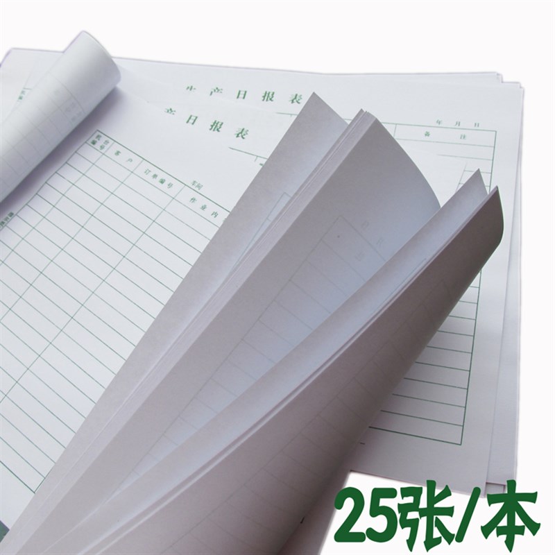 生产日报表工厂订单车间生产明细表格工作内容记录规划10本装定制