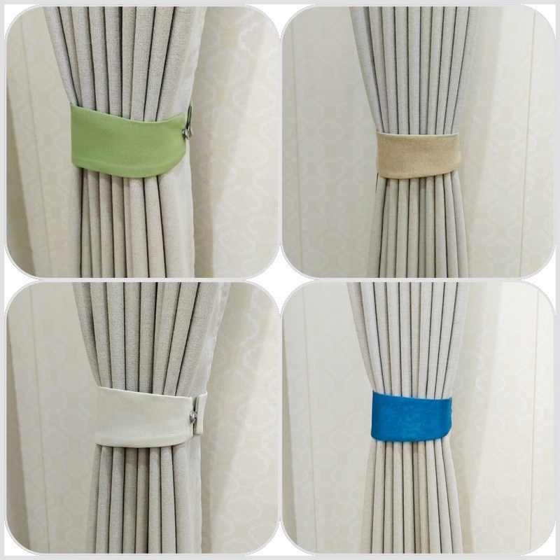 固定扣窗帘绑带一对装环扣床帘磁吸闭合扣免钉扣门帘遮光绑绳配件