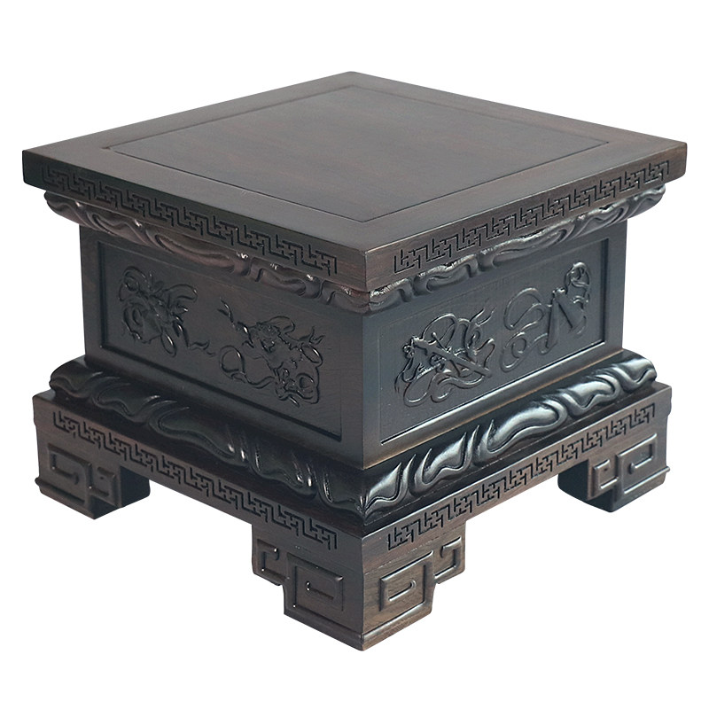 佛像底座神像观音菩萨关公财神神像摆件加高实木质雕刻托架工艺品