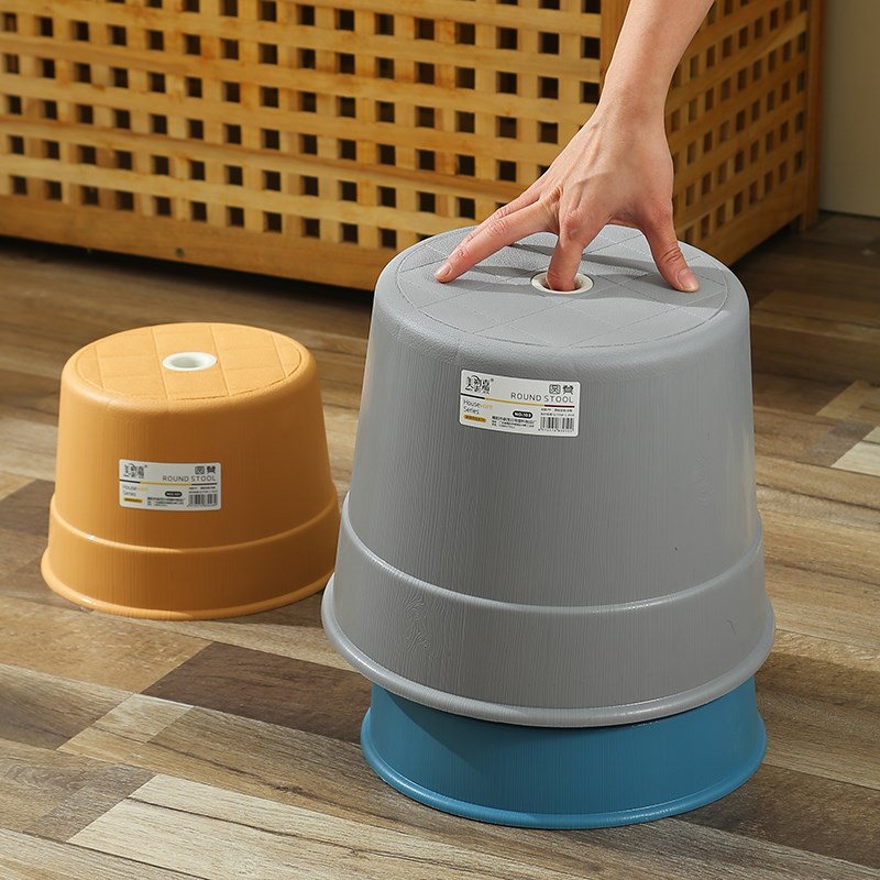 加厚家用塑料凳子换鞋凳小矮凳成人儿童厚圆凳板凳换鞋凳幼儿园椅