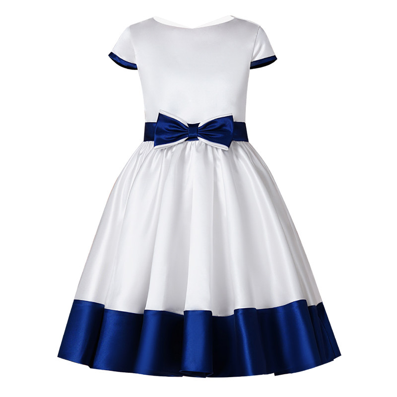 女童高端合唱团演出服小女孩钢琴演奏公主裙学生主持人礼服拼色新