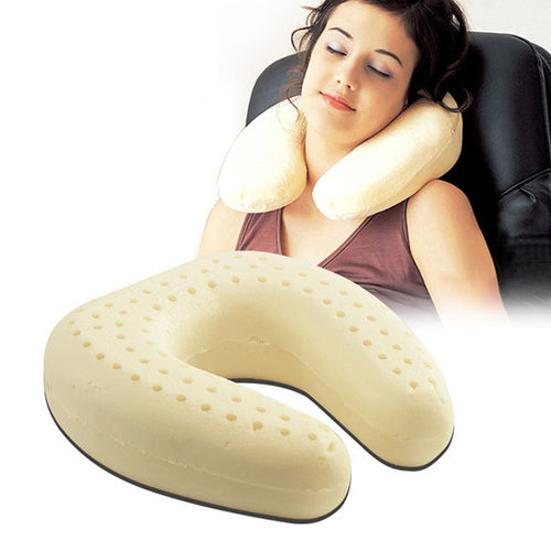 泰国天然乳胶U型护颈枕头U形颈椎飞机旅行脖子午休趴睡枕U枕便携