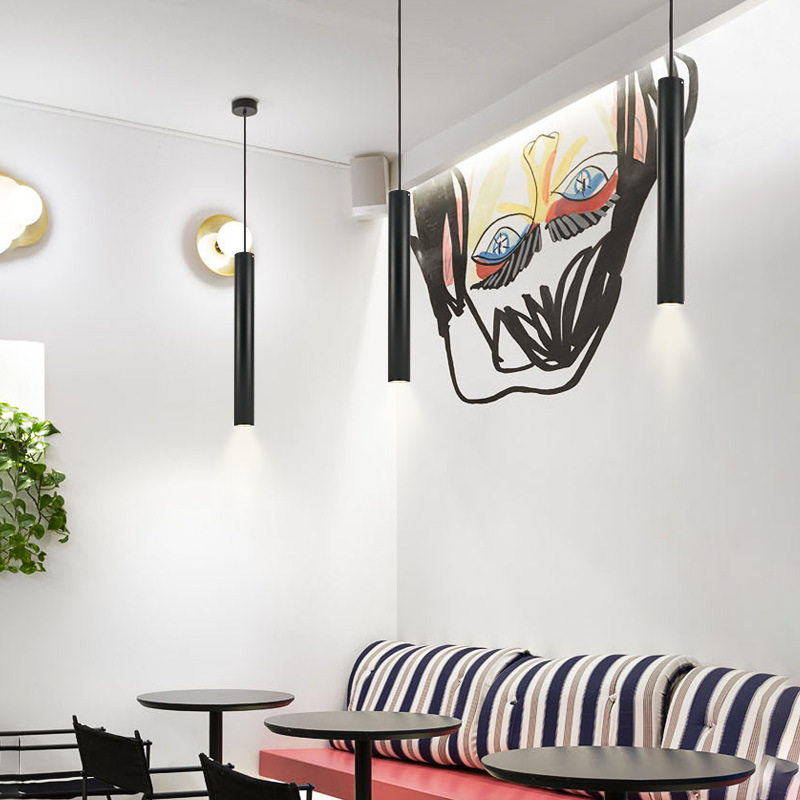 led吧台灯明装吊线长筒灯COB射灯餐厅美发店前台收银台圆柱吊灯,家装灯饰光源,床头/玄关/吧台/过道吊灯,淘宝优惠券,粉丝福利购,淘宝优惠卷