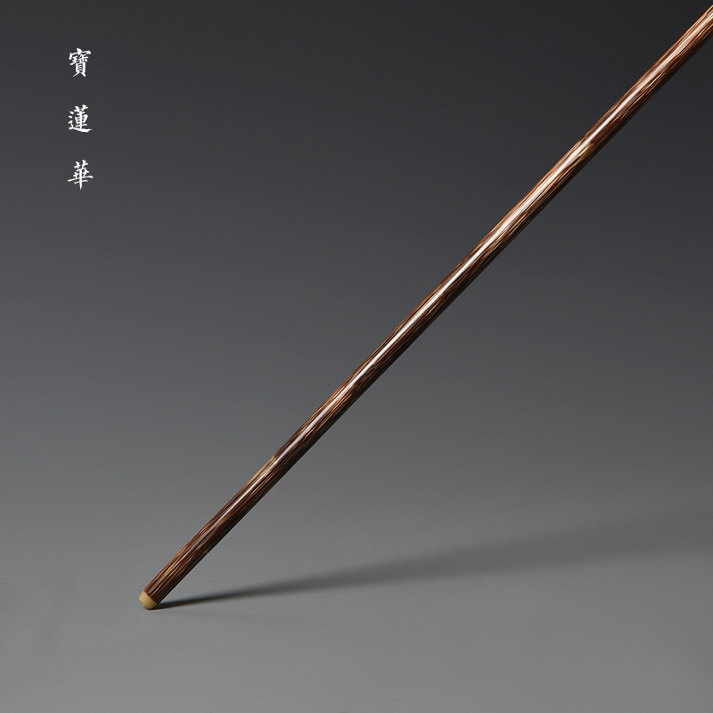金丝竹文玩竹教鞭 镶花牛角天然竹戒尺 手工制竹节长鞭文玩手把件