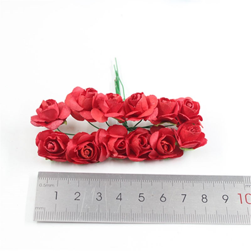 144朵/1包DIY手工胸花小纸玫瑰花婚庆喜糖盒喜帖新娘花环纸花