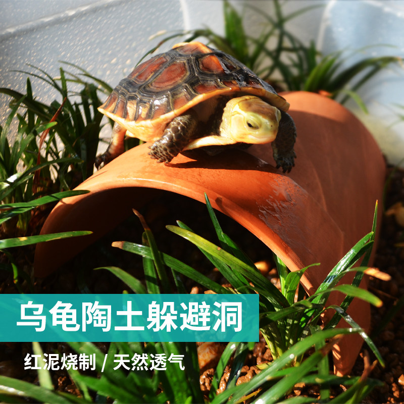 乌龟天然陶瓷躲避洞穴瓦片黄缘龟缸造景加湿鱼缸躲避屋窝爬台晒台,宠物/宠物食品及用品,爬宠缸/箱,淘宝优惠券,粉丝福利购,淘宝优惠卷