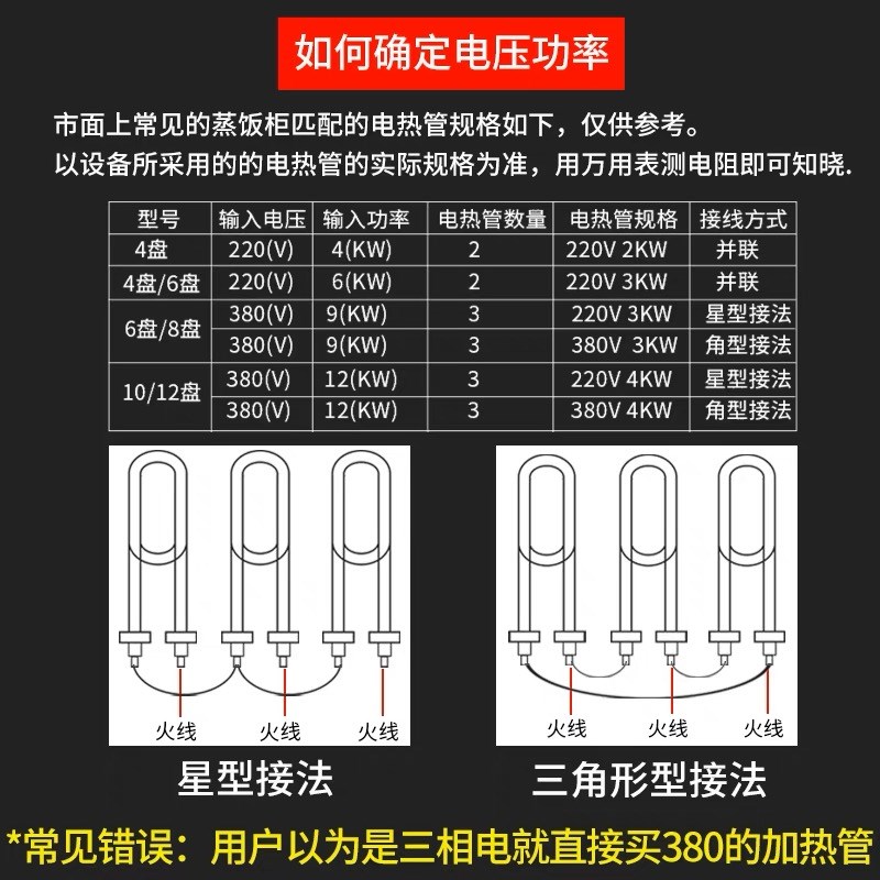 蒸箱蒸饭车加热管u型蒸饭柜配件大全电热管蒸饭机发热管220V/380V