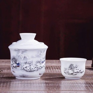 烫酒壶家用热暖酒壶分酒壶中式 陶瓷温酒器酒具套装 壶黄酒白酒杯