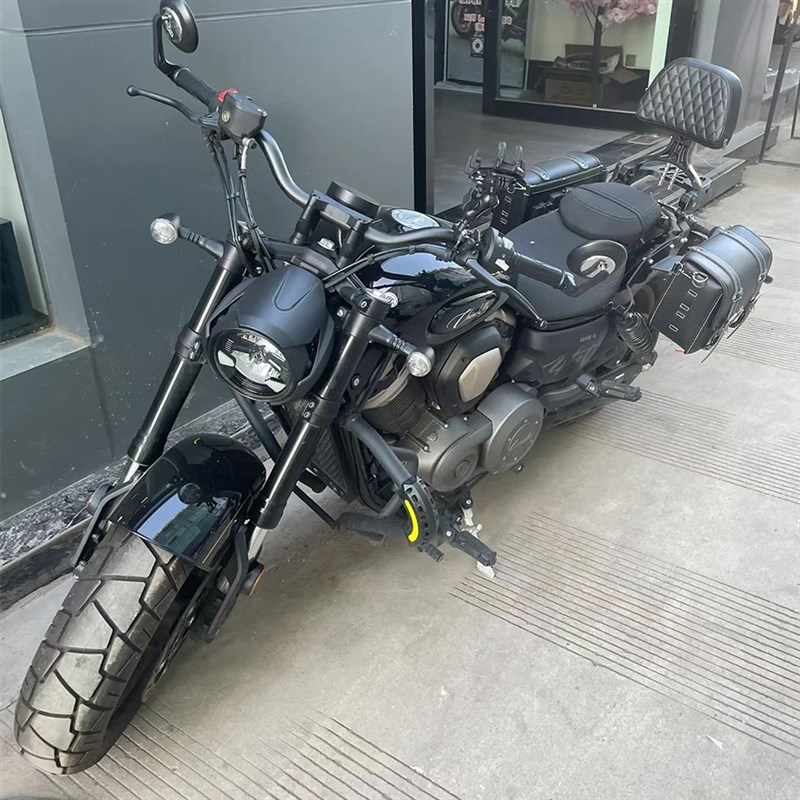 适用春风450CLC250摩托车快拆边包复古边箱折叠靠背货架尾包改装