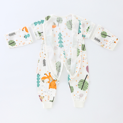 睡袋婴儿夏春秋季冬薄款宝宝分腿纱布儿童四季防踢被睡觉神器