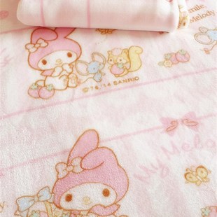 可爱melody美乐蒂法兰绒毯子 美乐蒂空调毯床单枕套 美乐蒂床单