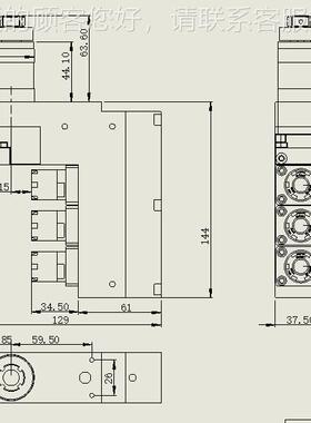 走心机铣动力头厂D34-90-3家直销数控车车4复合动力头D床3三轴