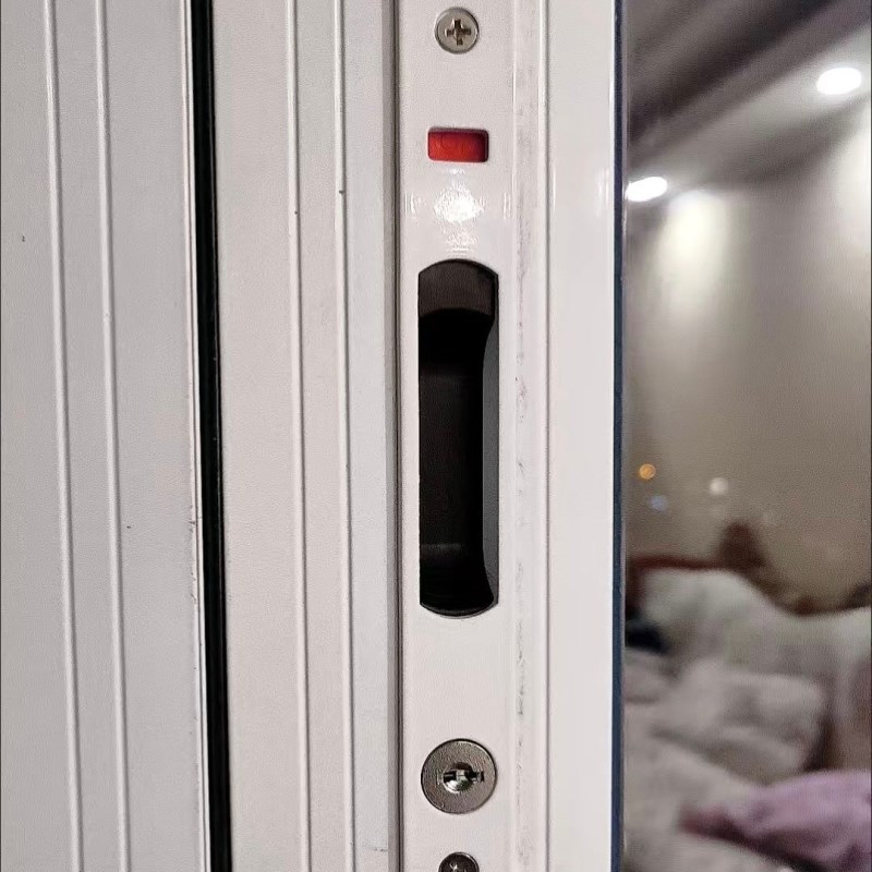 单面阳台90移门锁玻璃门推拉门锁隐型带钥匙钩锁铝合金门锁栓