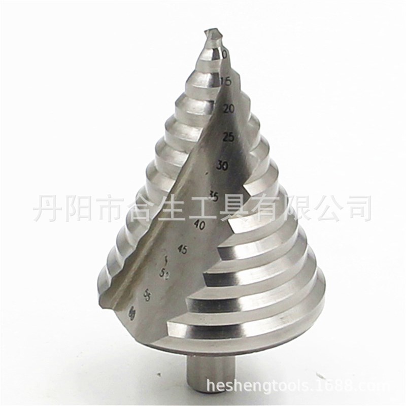 6-60mm大尺寸开孔器高速钢螺旋槽阶梯钻白钻塔钻三角钻多功能钻头