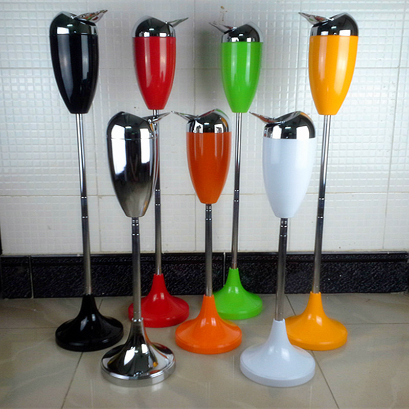 卫生间客厅烟灰缸带盖创意时尚个性家用厕所伸缩落地立式烟缸大号