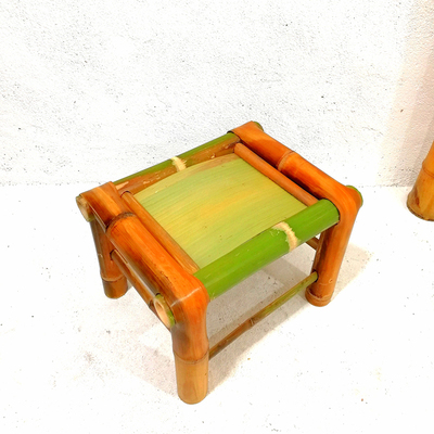 竹椅子家用换鞋凳子儿童学生舞蹈凳竹子编织竹制家具手工小竹凳子