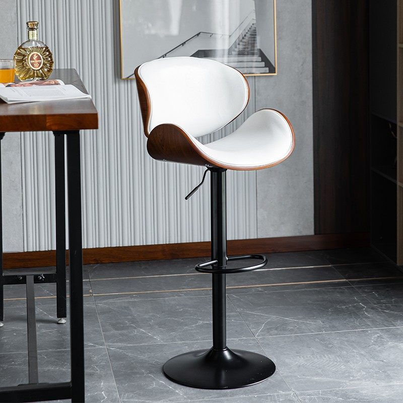实木吧椅家用升降旋转靠背酒吧椅现代简约高脚铁艺吧台凳前台椅子,住宅家具,家用高脚椅,淘宝优惠券,粉丝福利购,淘宝优惠卷