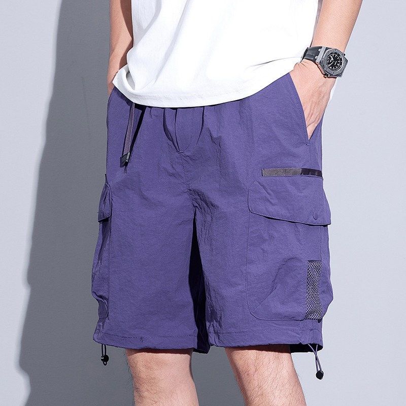 美式工装裤冰丝速干短裤男2025夏季新款薄款休闲宽松运动五分五分,男装,短裤,淘宝优惠券,粉丝福利购,淘宝优惠卷