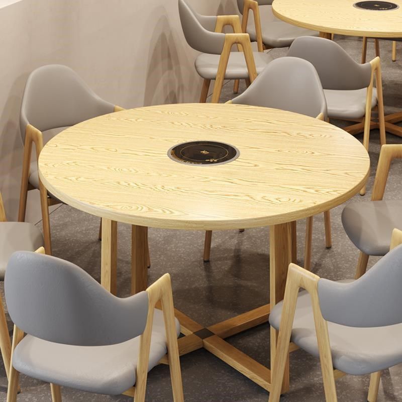 火锅店圆桌电磁炉一体烧烤串串香饭店包厢圆形桌子商用桌椅组合,住宅家具,板木餐桌,淘宝优惠券,粉丝福利购,淘宝优惠卷