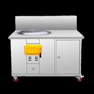 新型不锈钢移动柴火灶家用农村铁锅烧木柴户外水槽柴火炉灶台大锅