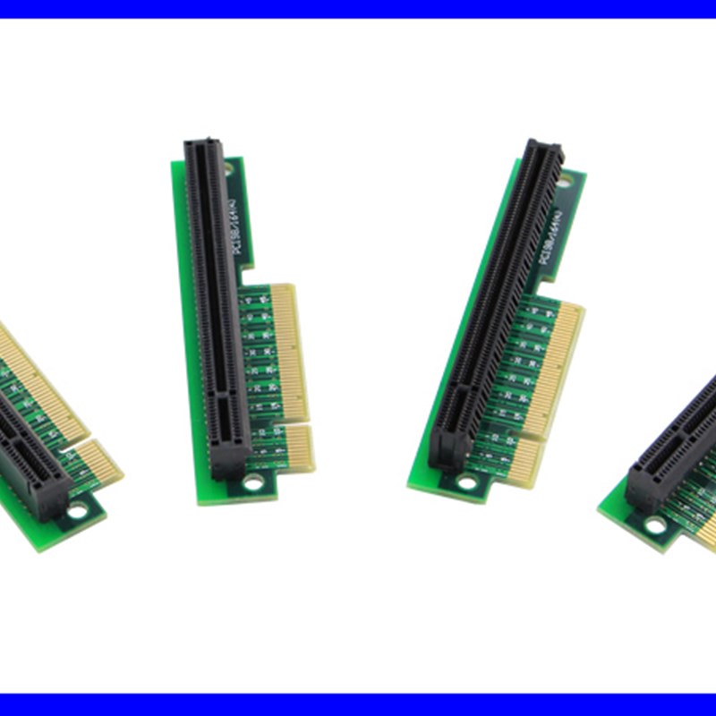 pci-e 8x转16x显卡横向转接卡PCIE90度扩展卡x8转x16显卡延长