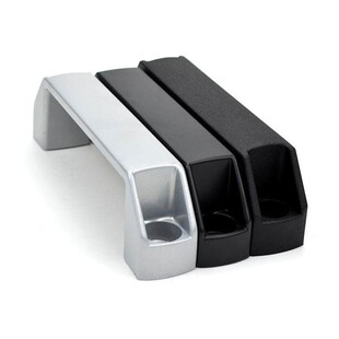 LS522方形尼龙拉手铝合金型材把手柜门塑料提手柄孔距90mm120/180