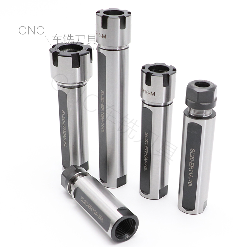 高精度车床用单头ER延长杆SL16/SL20SL25-ER带后螺纹内冷钻柄钻杆