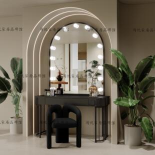 影楼婚纱店专业带灯化妆台高级美容院工作室彩妆店纹绣专用梳妆台